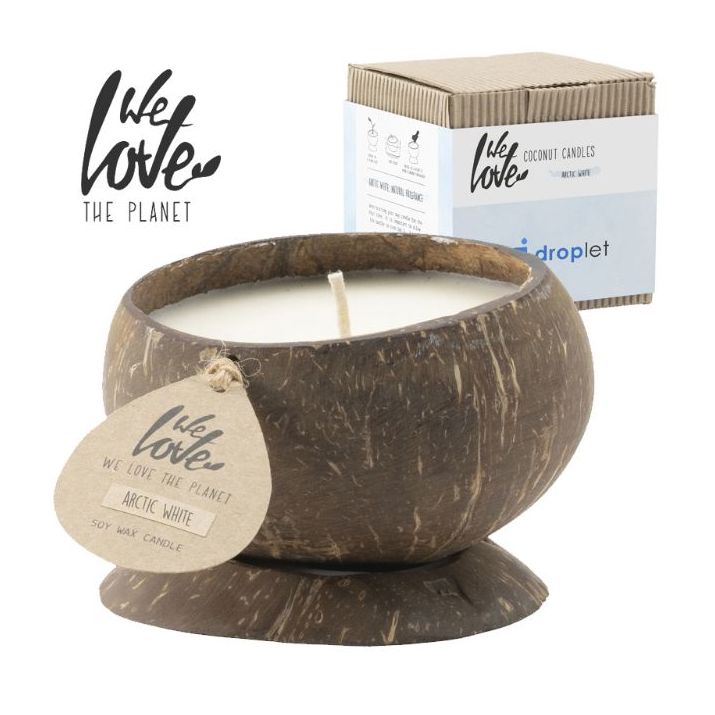 we love the planet coconut candle kaars