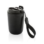cuppa recycled rvs thermosbeker met koord 380 ml - zwart