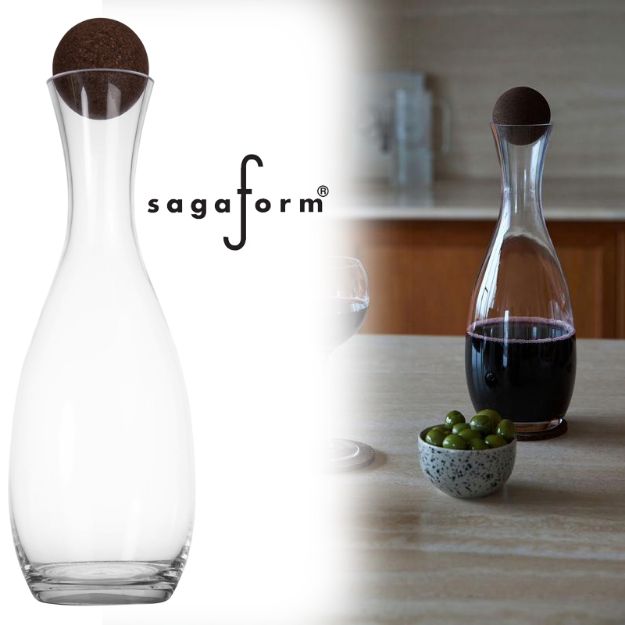 sagaform nature karaf met kurkstopper 1500 ml