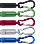 aluminium mini-zaklamp met karabijnhaak tracy