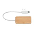 bamboe usb hub 3 poorten