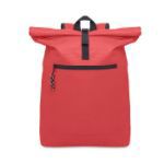 600d polyester rolltop rugzak - rood