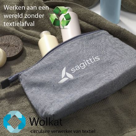 wolkat safi toilettas van recycled textiel