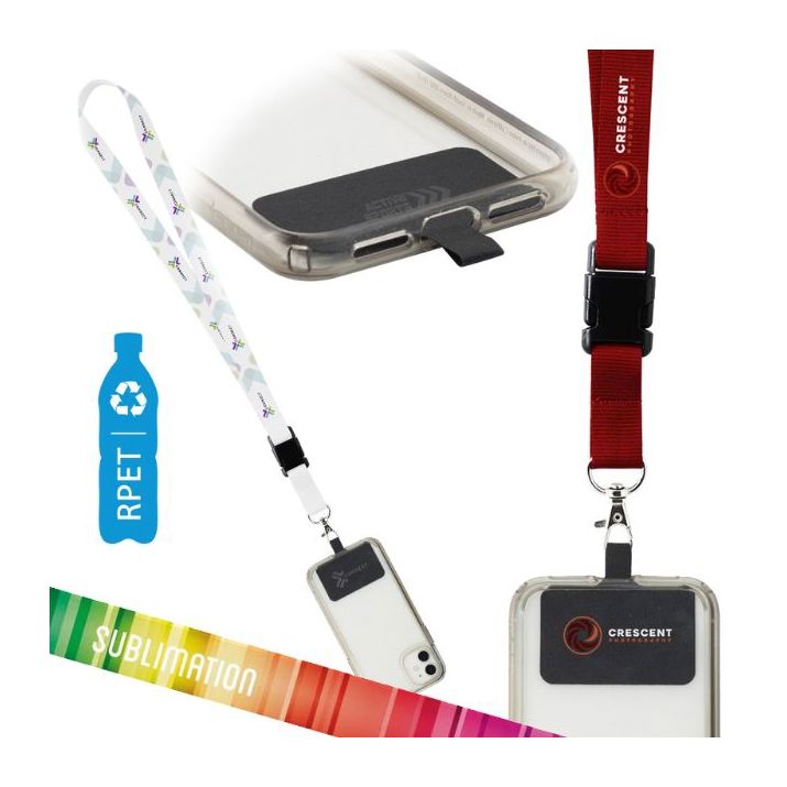 lanyard sublimatie buckle rpet 2 cm patch keycord