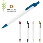 pen tarwestro en gerecycleerd karton blauwe inkt