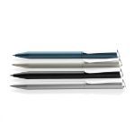 xavi pen van gerecycled aluminium blauwschrijvend