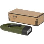 helios zaklamp met zonnedynamo van gerecycled plas