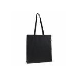 fairtrade katoenen tas gekleurd 38 x 10 x 42 cm - zwart
