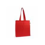 fairtrade katoenen tas gekleurd 38 x 10 x 42 cm - rood