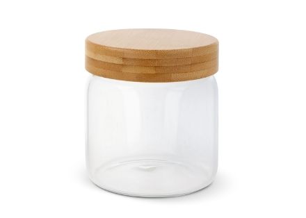 canister glas en bamboe 600 ml