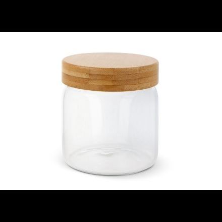 canister glas en bamboe 600 ml