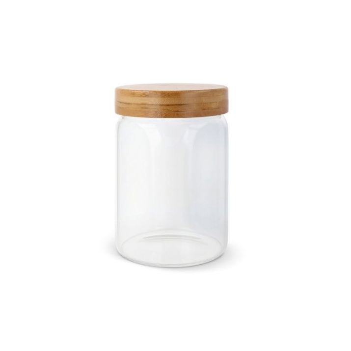 canister glas en bamboe 900 ml
