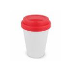 rpp koffiebeker wit 250 ml - rood