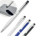 stylus balpen van recycled aluminium blauwe inkt