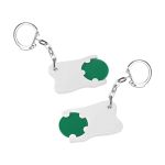 winkelwagenmuntje 1€ in houder met tandvorm