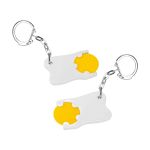 winkelwagenmuntje 1€ in houder met tandvorm