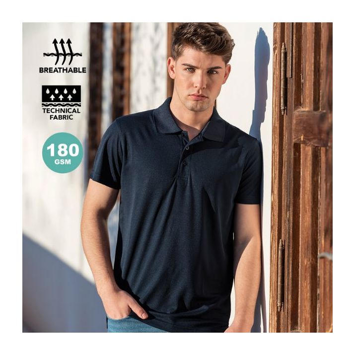 polo 100% polyester 180 gr/m2, ademend