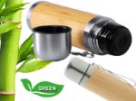 rvs thermosfles met bamboe bekleding tiakyr 420 ml