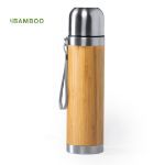 rvs thermosfles met bamboe bekleding tiakyr 420 ml