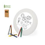 frisbeetarwe stro met 6 stiften ashen