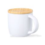 keramische mok met bamboe deksel zenara 350 ml