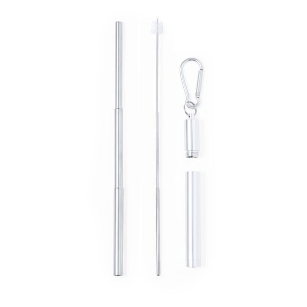 herbruikbaar en uitschuifbaar rvs rietje