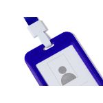 badge polyester lanyard met pvc venster fleck