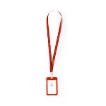 badge polyester lanyard met pvc venster fleck