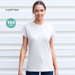 wit dames t-shirt katoen 160 gr seiyo s-xxl