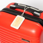 bagagelabel van bamboe en siliconen holda