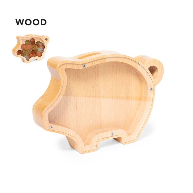 houten spaarpot met kijkvenster jasara