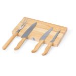 houten messenset en roestvrij staal bergin