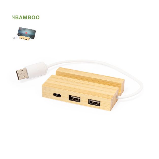 usb hub bamboe cirzo