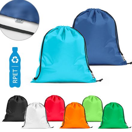 rpet opvouwbare drawstring rugtas pemba