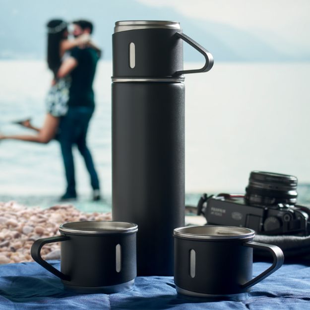 dubbelwandige fles en bekerset 420 ml