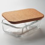 glazen lunchbox kurken deksel