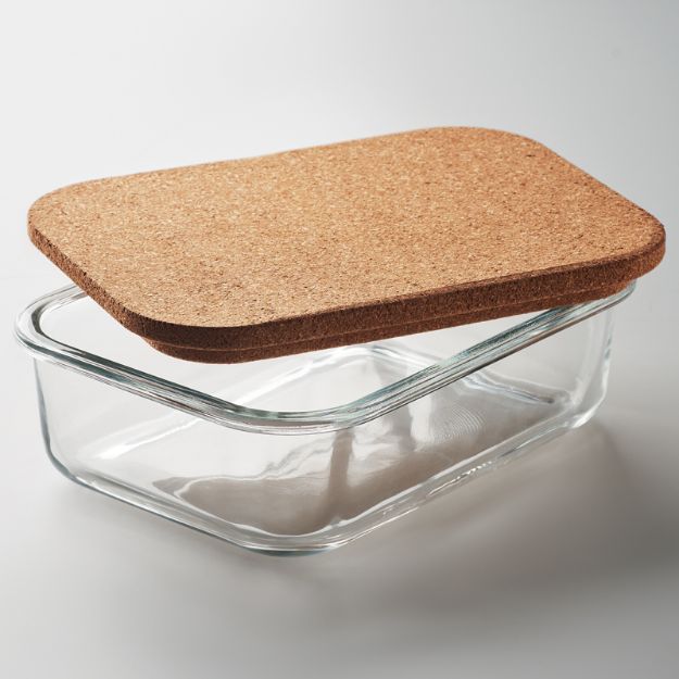 glazen lunchbox kurken deksel