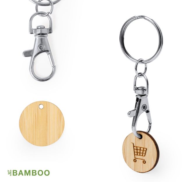 munt-sleutelhanger bamboe inoki