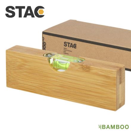 flush waterpas van bamboe met flesopener