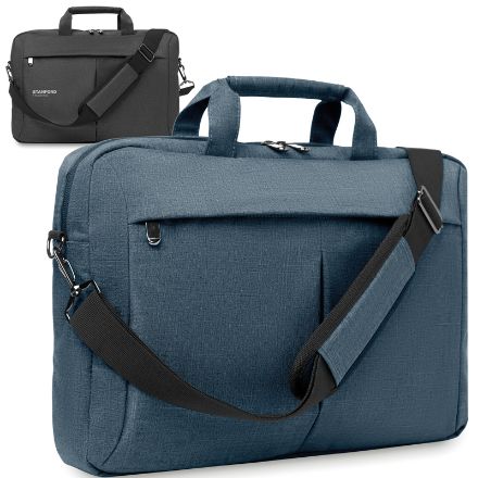 laptoptas van 360d in 2 tone polyester.