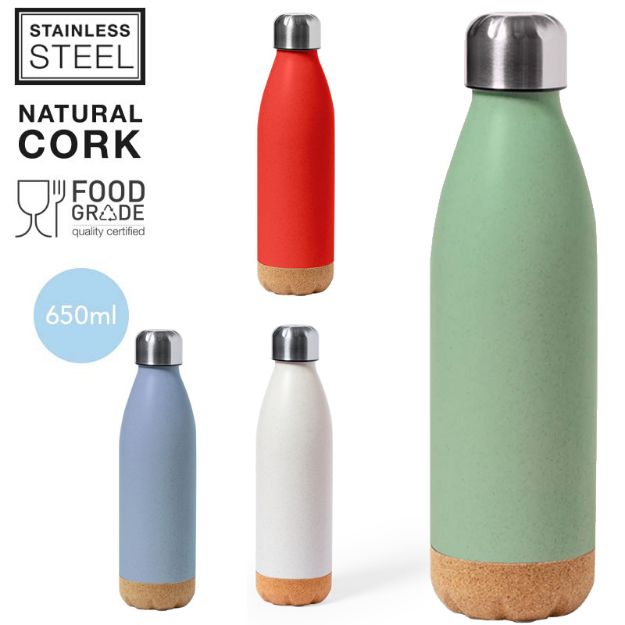 drinkfles rvs en kurk stroud 650 ml