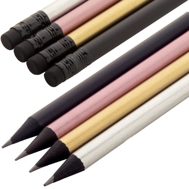 potlood neplum met zwarte gum, hb kwaliteit