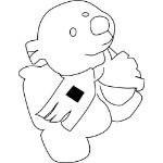 pluche ijsbeer met bedrukbare sjaal