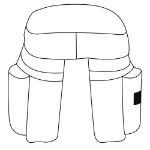 fietstassenset van polyester, inclusief regenhoes