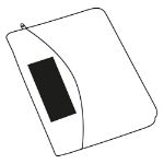 door middel van een rits afsluitbare a4 schrijfmap