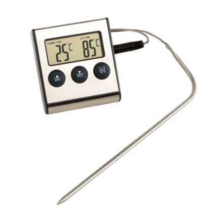 kookthermometer van rvs met lcd display