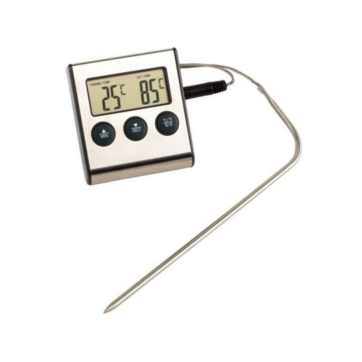 kookthermometer van rvs met lcd display