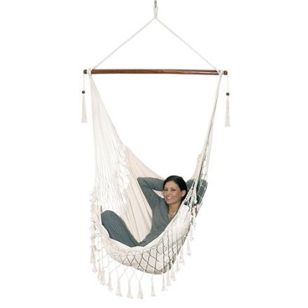 katoenen zit / hangmat hang out met houten stang m