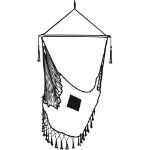 katoenen zit / hangmat hang out met houten stang m