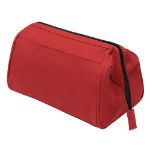 toilettas met metalen scharniersluiting. - rood